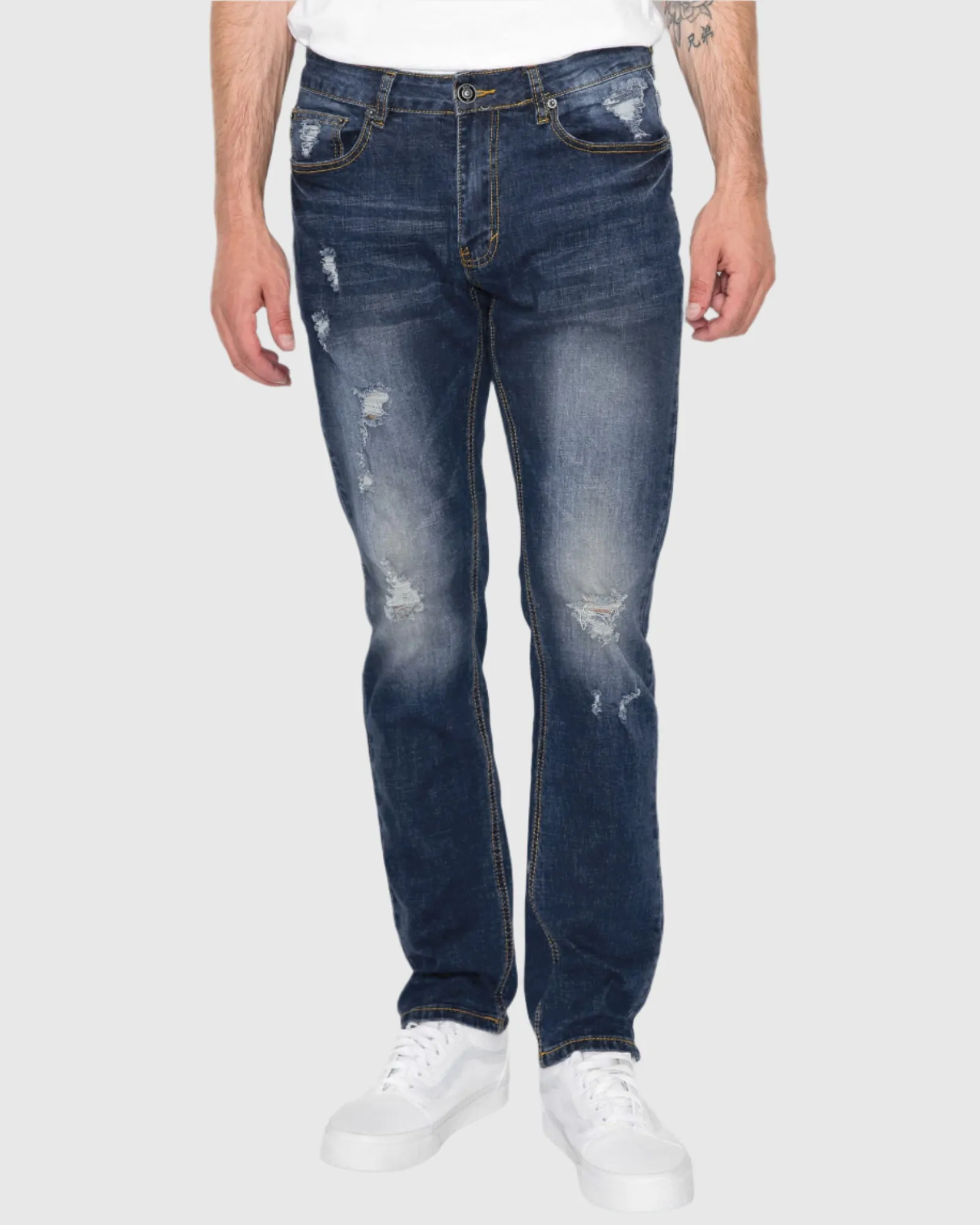 MEN'S CAYENNE RIPPED SLIM FIT JEANS