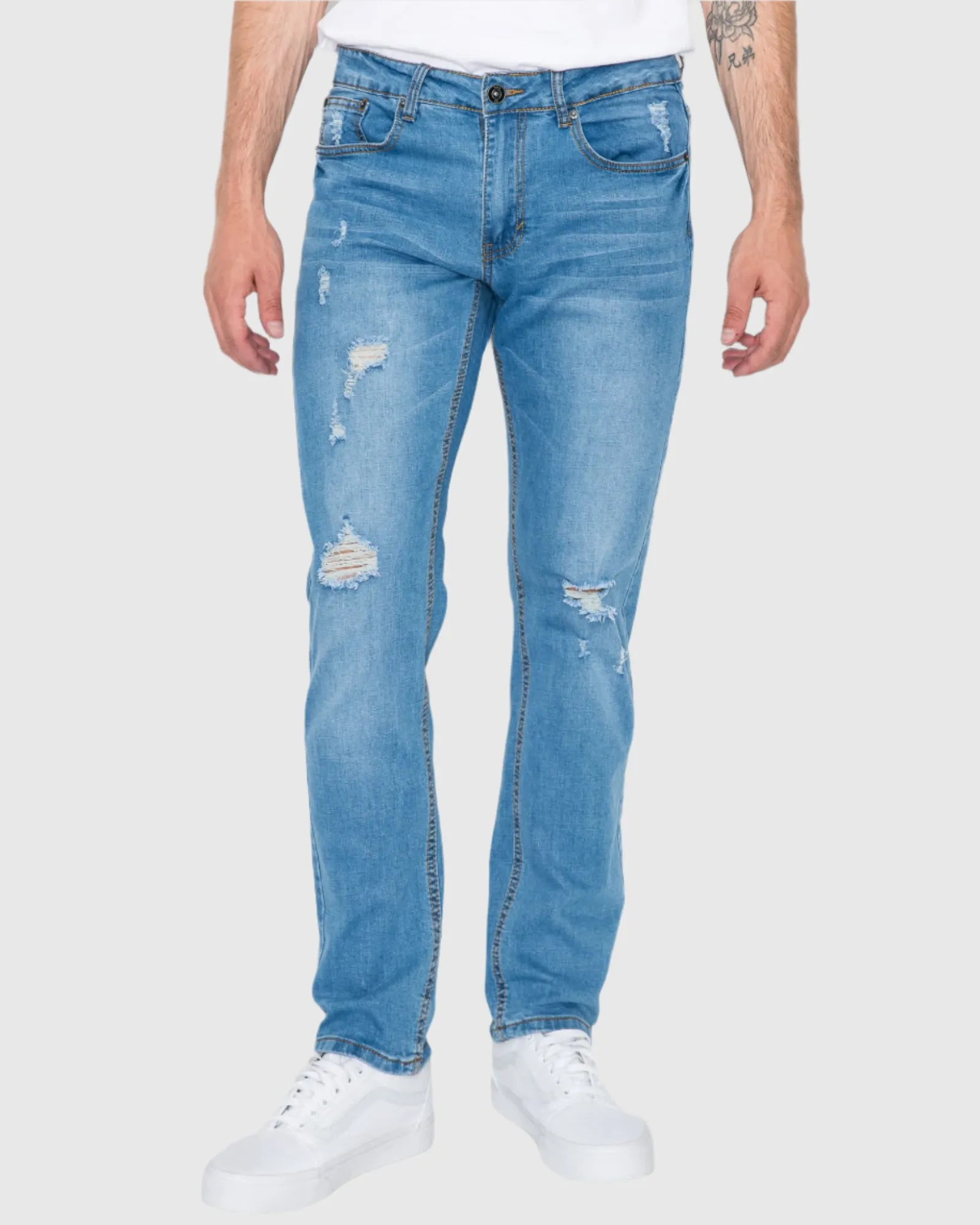 MEN'S CAYENNE RIPPED SLIM FIT JEANS