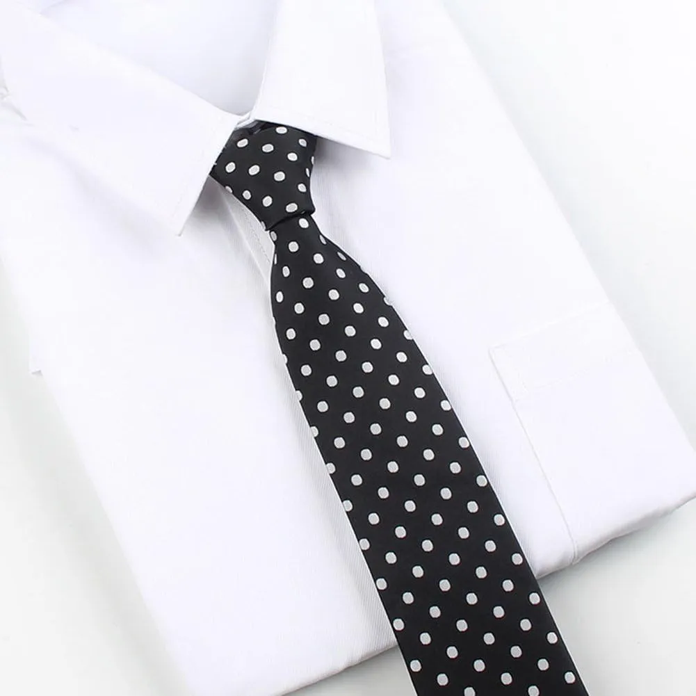 Men's Classic Polka Dot Ties Jacquard Woven Casual Handmade Daily Formal Necktie