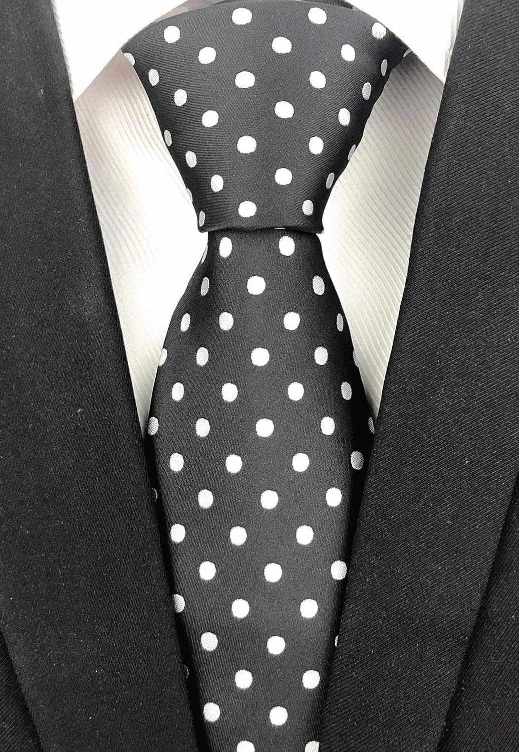 Men's Classic Polka Dot Ties Jacquard Woven Casual Handmade Daily Formal Necktie