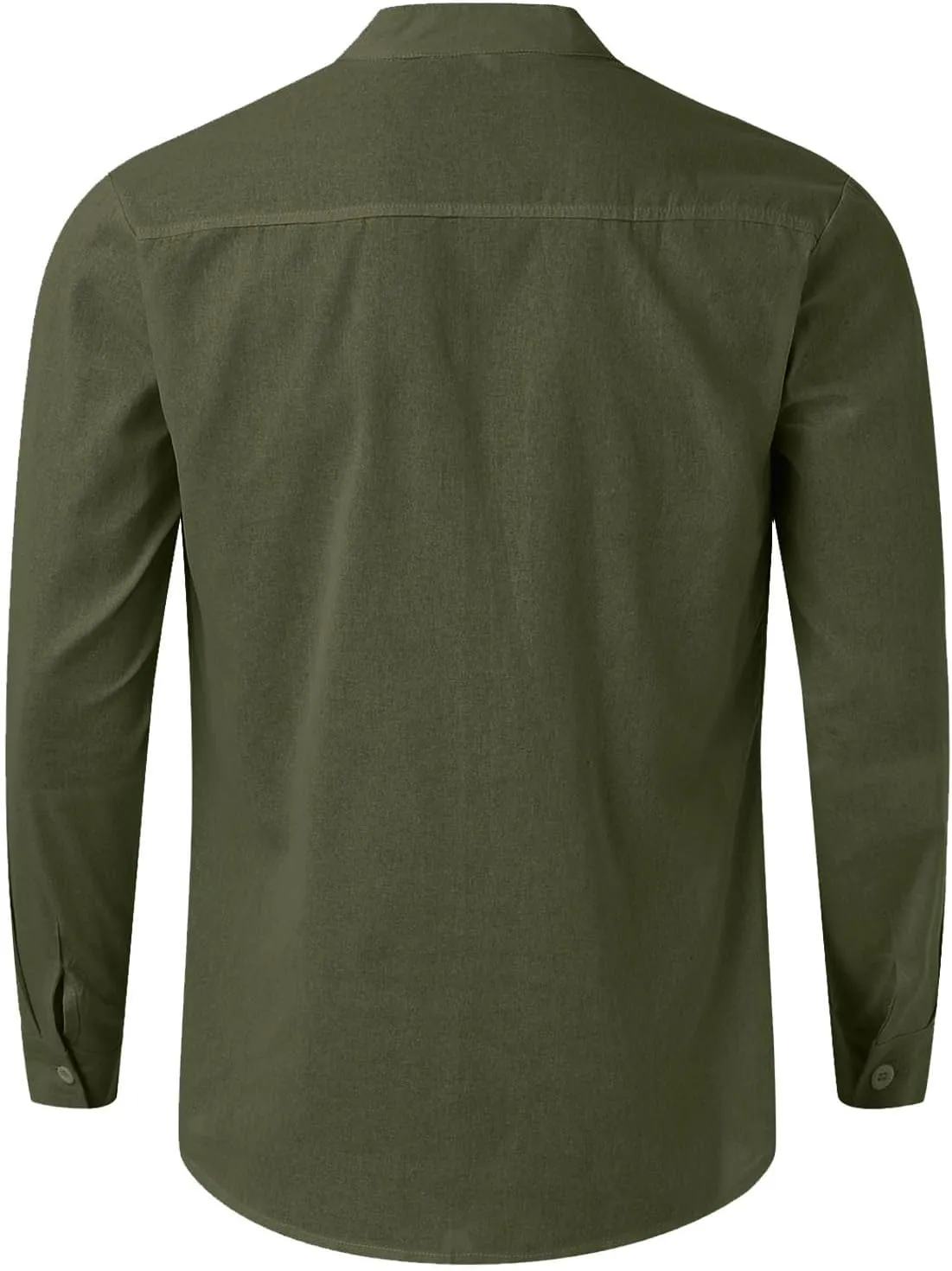 Men's Cuban Guayabera Shirts Button Down Casual Long Sleeve Shirt Band Collar Linen Beach Stylish Shirts 2025 Summer