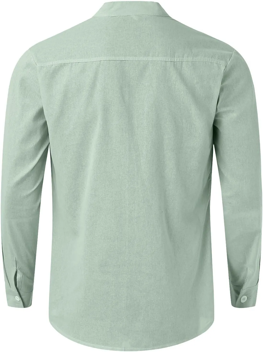 Men's Cuban Guayabera Shirts Button Down Casual Long Sleeve Shirt Band Collar Linen Beach Stylish Shirts 2025 Summer