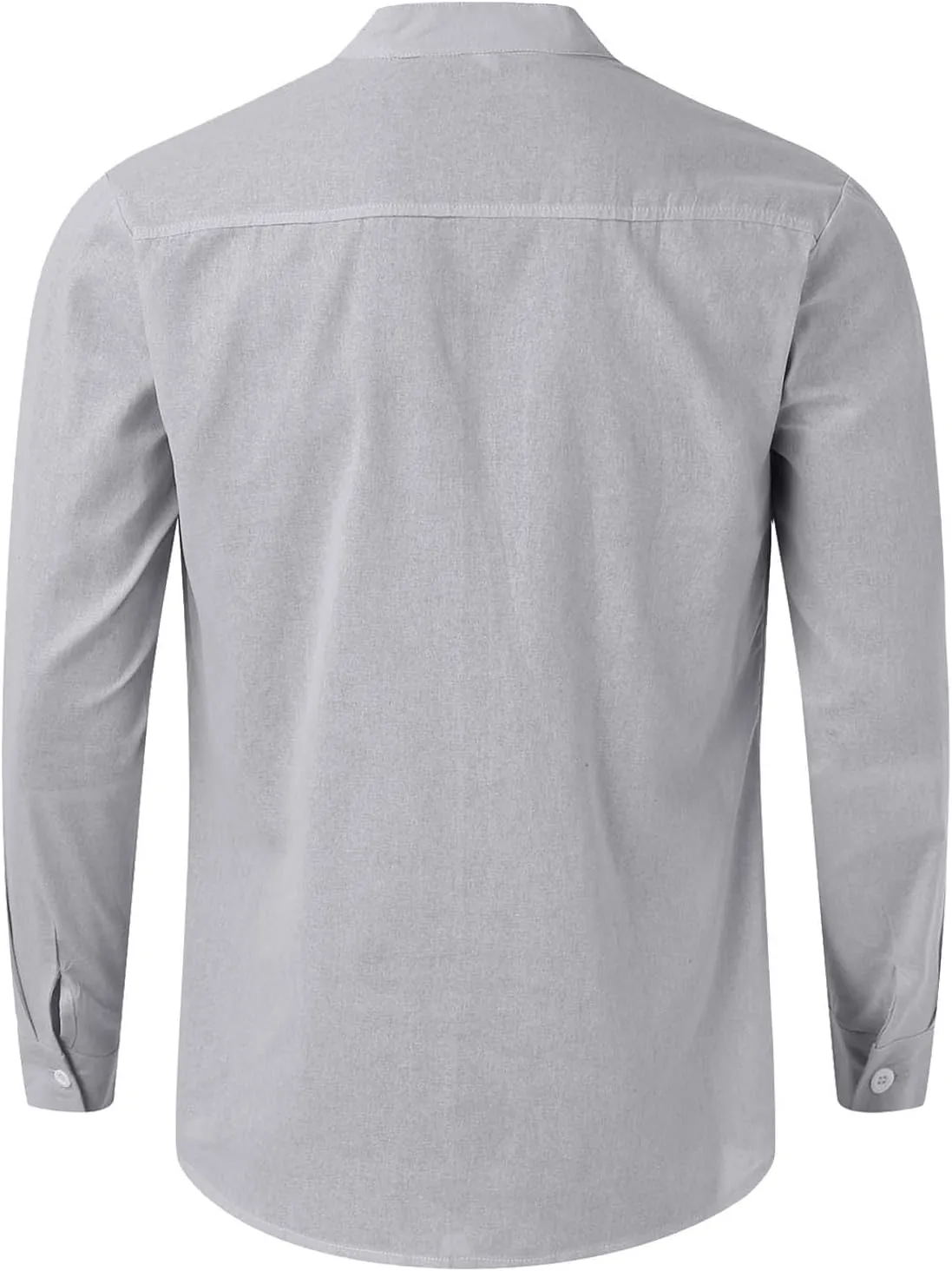 Men's Cuban Guayabera Shirts Button Down Casual Long Sleeve Shirt Band Collar Linen Beach Stylish Shirts 2025 Summer