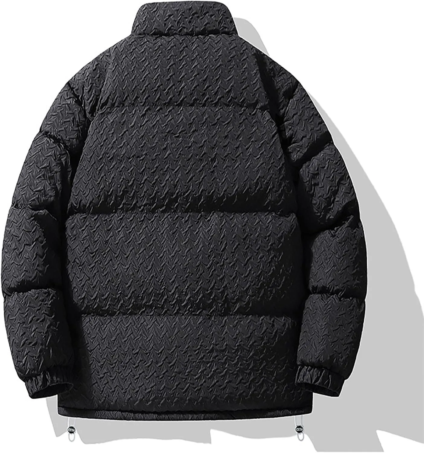 Men's Down Puffer Jacket Packable Lightweight Puffy Bubble Hooded Winter Coat Windproof Zipper Down Jacket