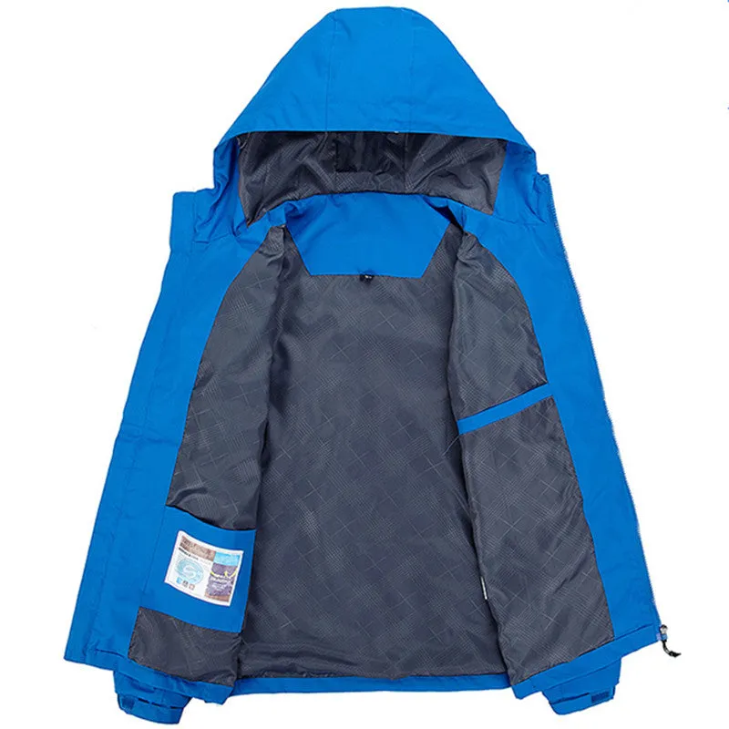 Men's Elegant Waterproof Softshell Jacket with Hood and Drawstring | Ideal for Autumn/Winter