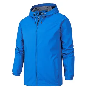 Men's Elegant Waterproof Softshell Jacket with Hood and Drawstring | Ideal for Autumn/Winter