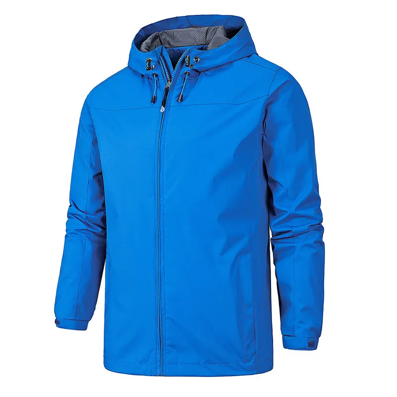 Men's Elegant Waterproof Softshell Jacket with Hood and Drawstring | Ideal for Autumn/Winter