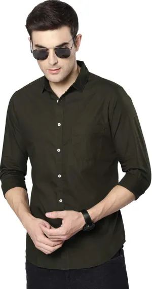Men's Essential Dress Shirt - 100% Cotton, Slim Fit, Long Sleeve, Button-Down Collar - Casual Wear