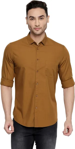 Men's Essential Dress Shirt - 100% Cotton, Slim Fit, Long Sleeve, Button-Down Collar - Casual Wear