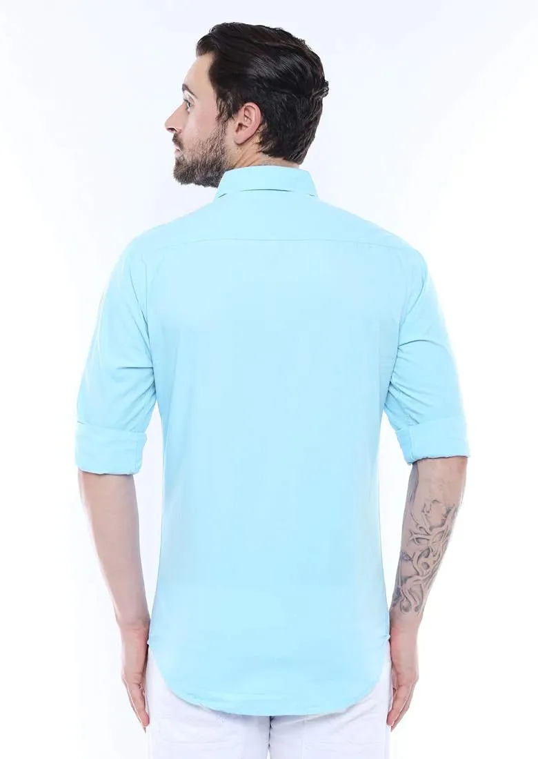 Men's Essential Dress Shirt - 100% Cotton, Slim Fit, Long Sleeve, Button-Down Collar - Casual Wear