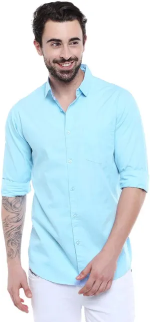 Men's Essential Dress Shirt - 100% Cotton, Slim Fit, Long Sleeve, Button-Down Collar - Casual Wear
