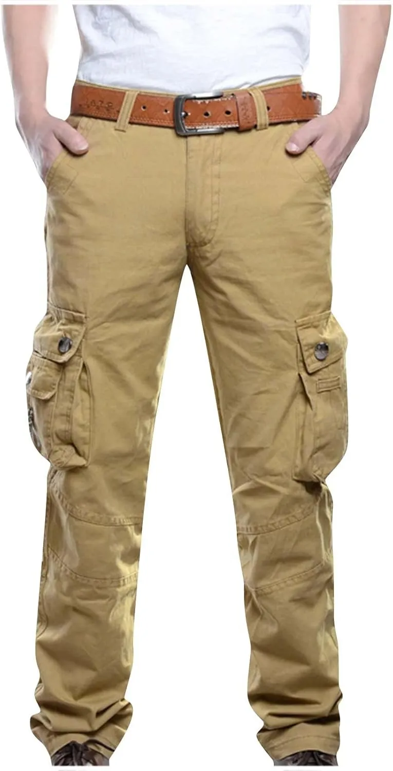 Men's Hiking Pants Outdoor Wild Cargo Pant Multi-Pocket Combat Military Army Cargo Trousers Thickened Casual Pants