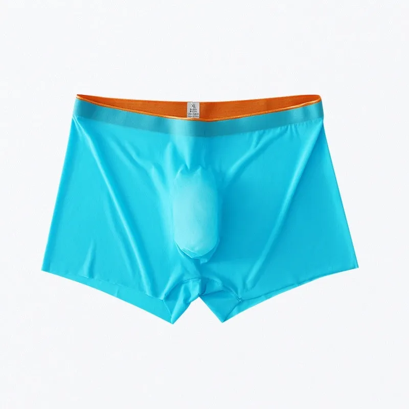 Men's Ice Silk Seamless Boxers