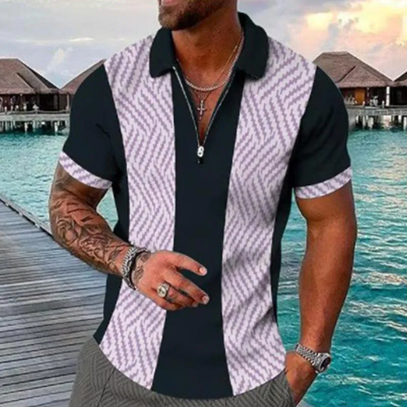 Men's Lapel Short Sleeve POLO Shirt 21433776Z