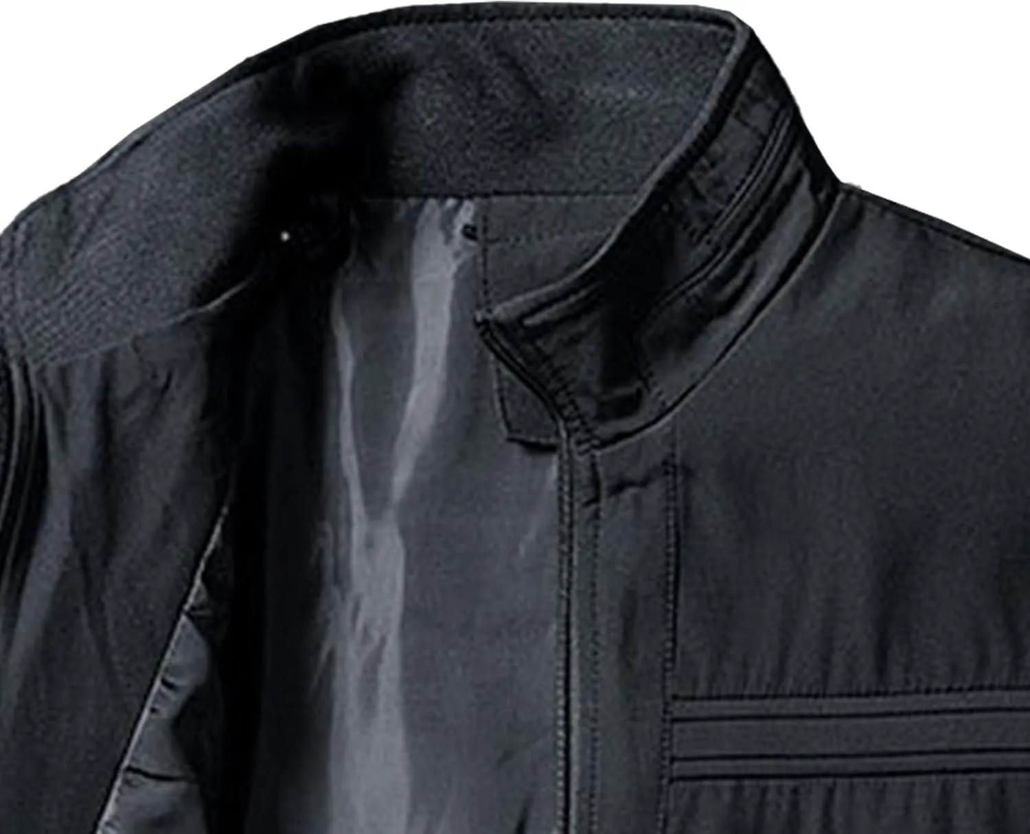 Men's Lightweight Baseball Bomber Jacket Windproof Stand Collar Casual Sport Jacket Winter Cotton Cargo Coats