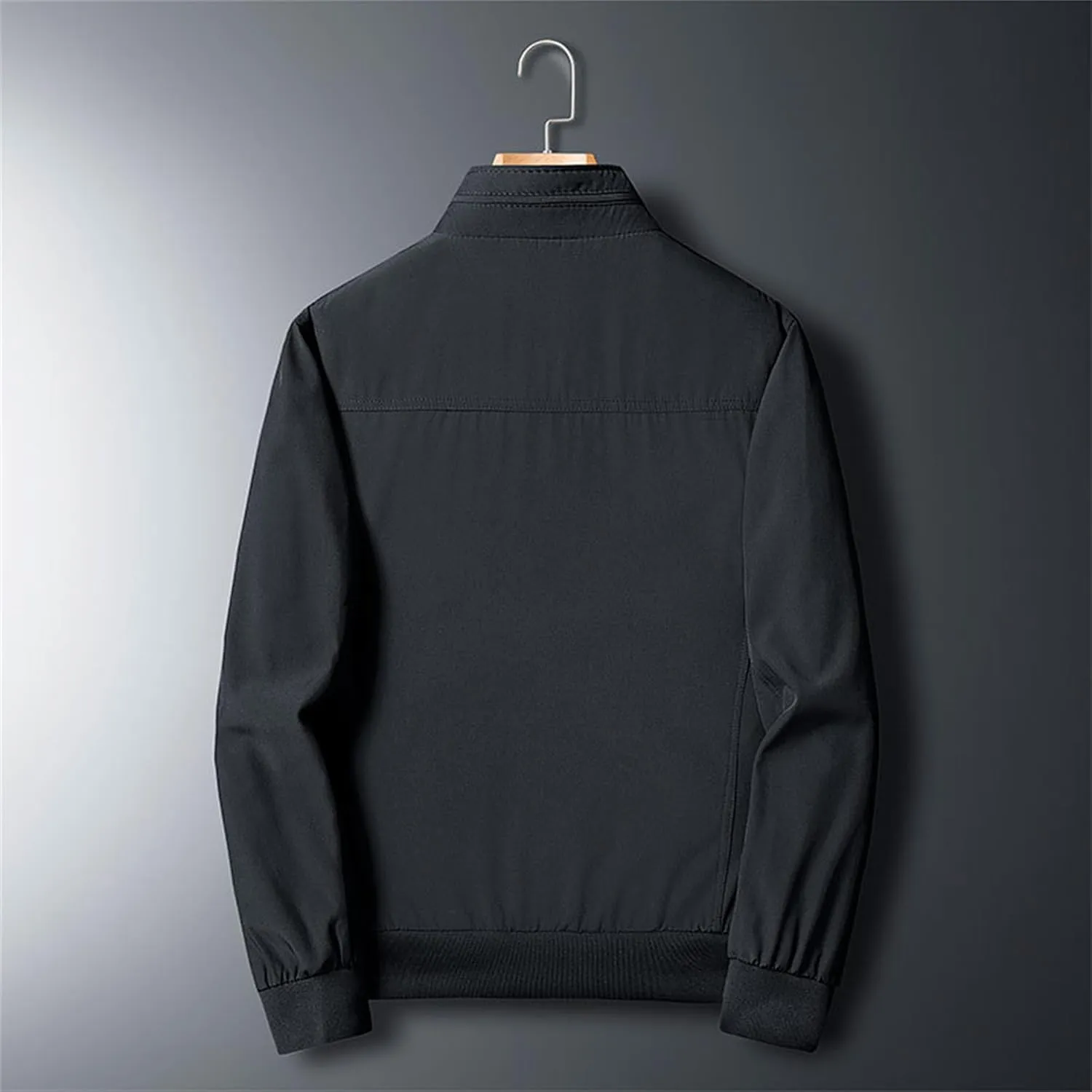 Men's Lightweight Baseball Bomber Jacket Windproof Stand Collar Casual Sport Jacket Winter Cotton Cargo Coats
