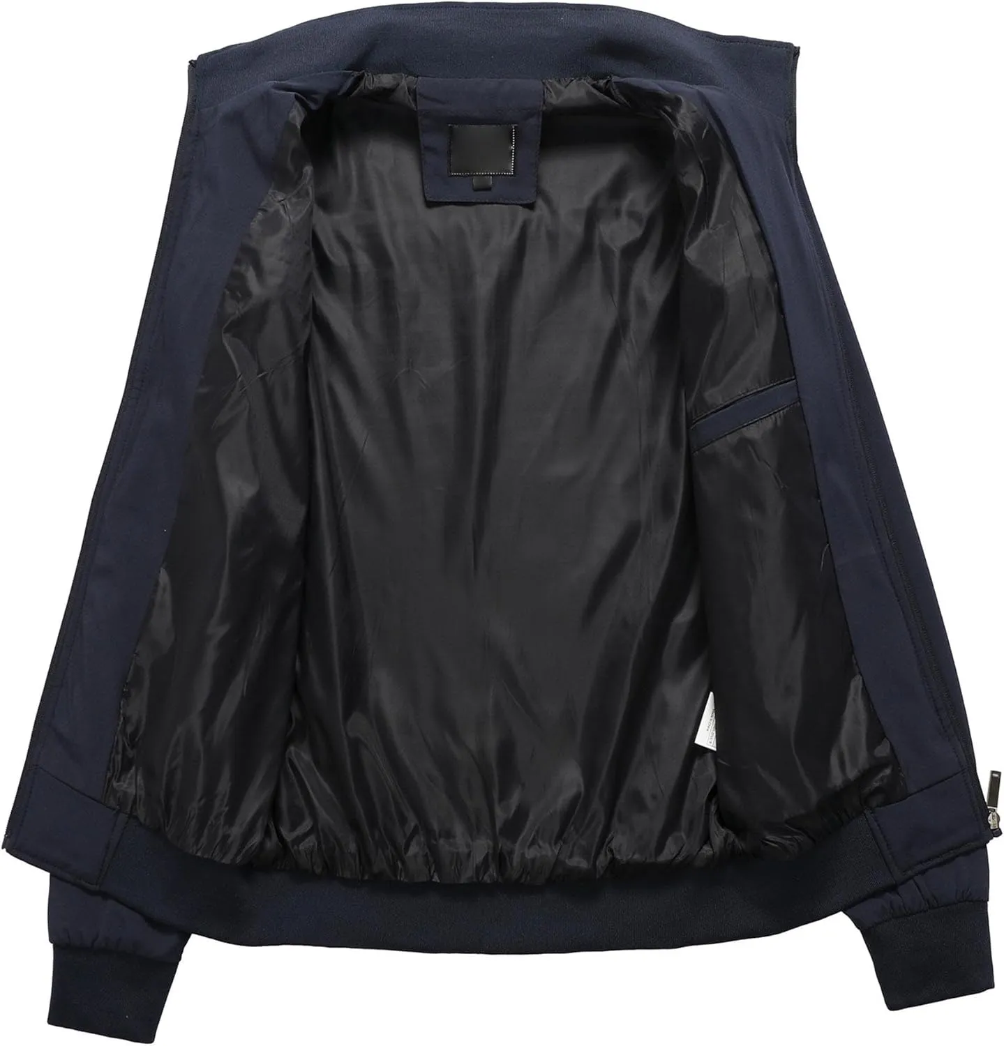 Men's Lightweight Baseball Bomber Jacket Windproof Stand Collar Casual Sport Jacket Winter Cotton Cargo Coats