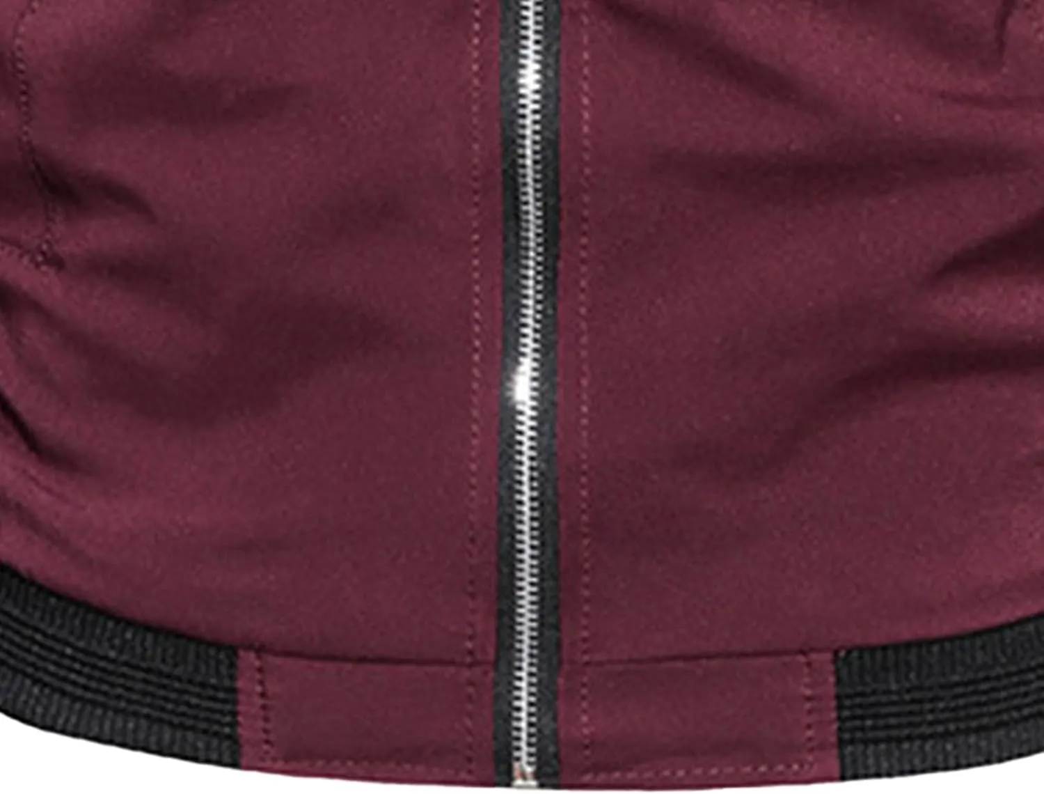 Men's Lightweight Casual Bomber Jackets Mock Neck Zip Up Baseball Varsity Coat Windproof Sportwear Cotton Jacket