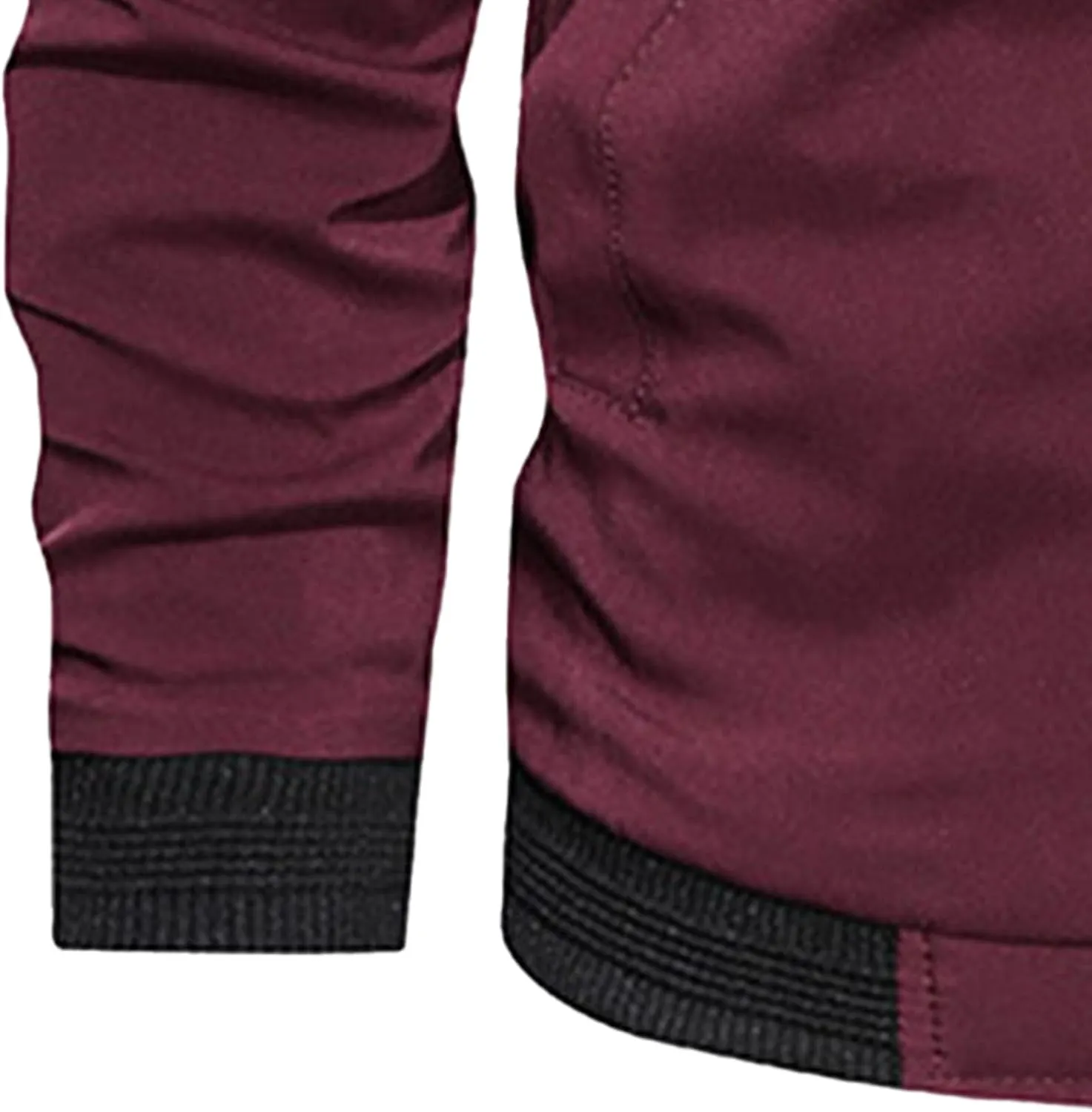 Men's Lightweight Casual Bomber Jackets Mock Neck Zip Up Baseball Varsity Coat Windproof Sportwear Cotton Jacket