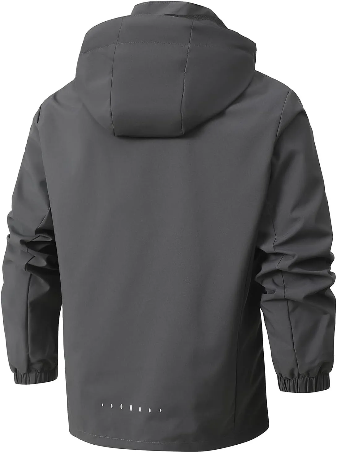 Mens Lightweight Hooded Rain Jacket Waterproof Windbreaker Pockets Breathable Raincoat For Outdoor Mountain Hiking