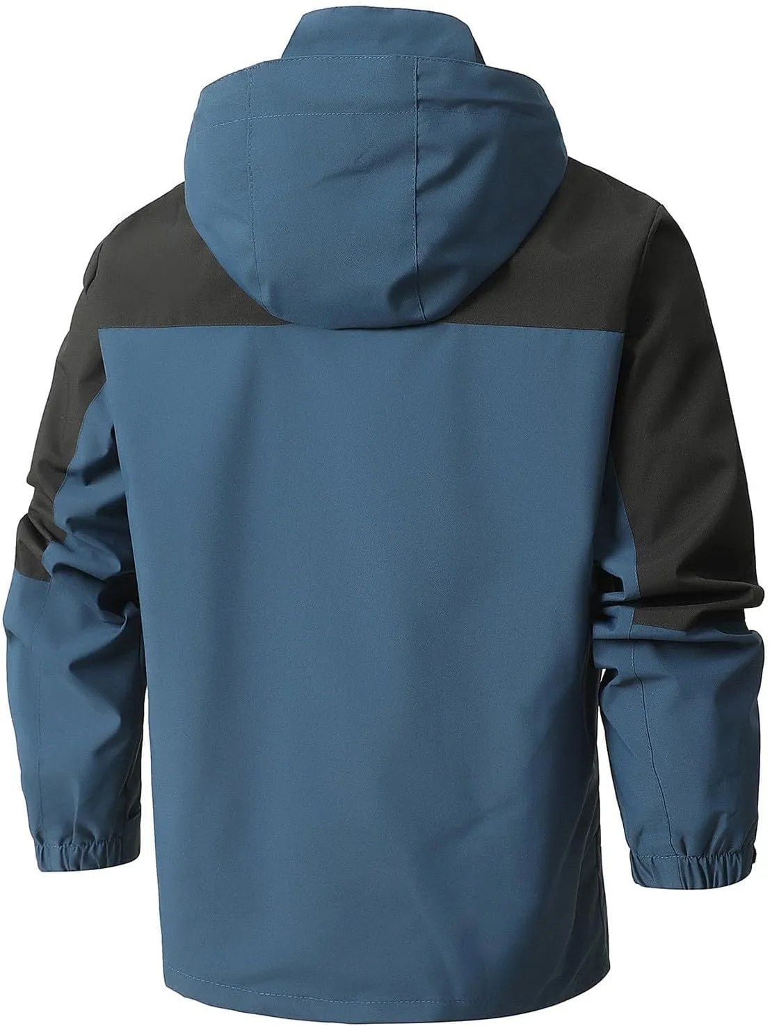 Mens Lightweight Rain Jacket Outdoor Waterproof Shell Hooded Jacket Hiking Travel Running Raincoat Unisex Windbreaker