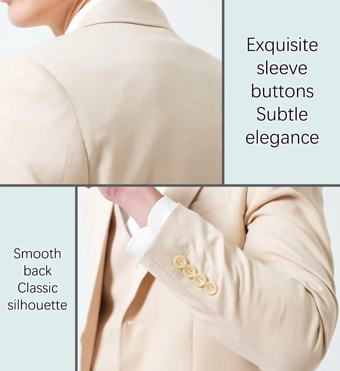 Men's Linen Suit 3 Piece Summer Slim Fit Retro Blazer Suits Set Beach Wedding Party Groomsmen Prom Jacket Vest Pants