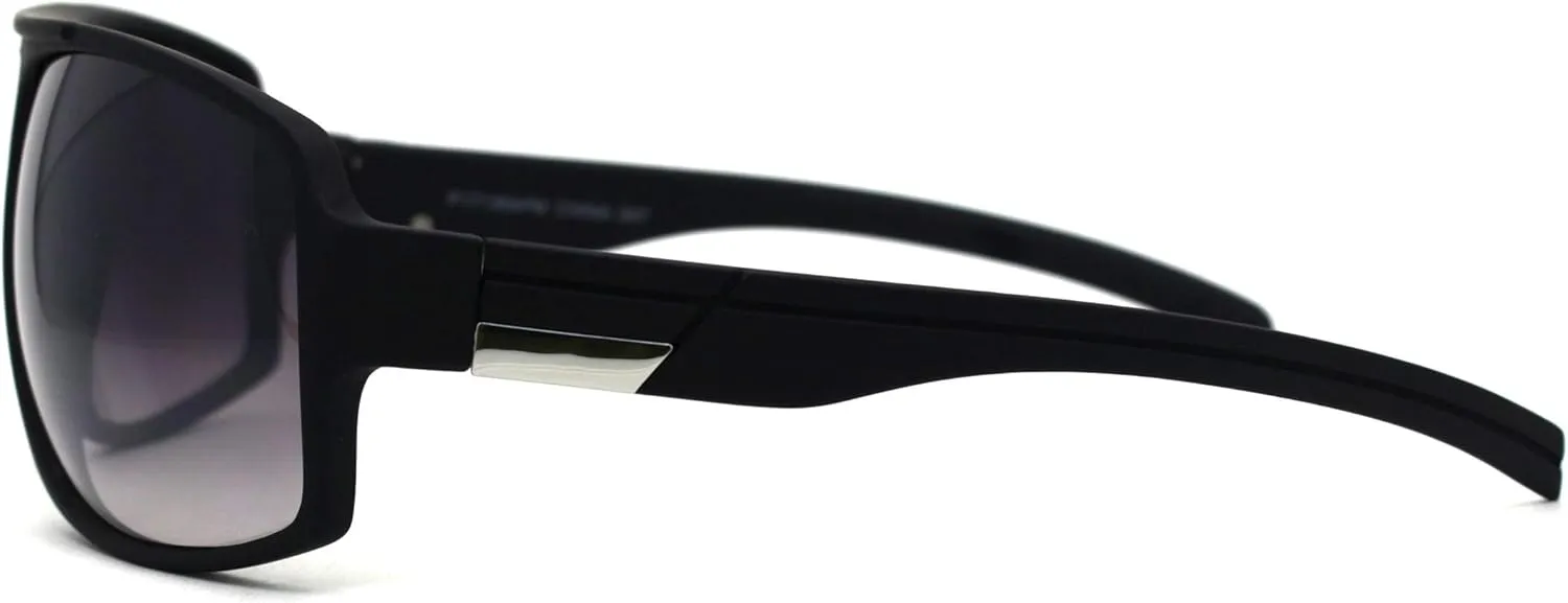 Mens Luxury Oversize Sport Plastic Racer Sunglasses