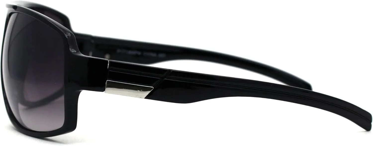 Mens Luxury Oversize Sport Plastic Racer Sunglasses