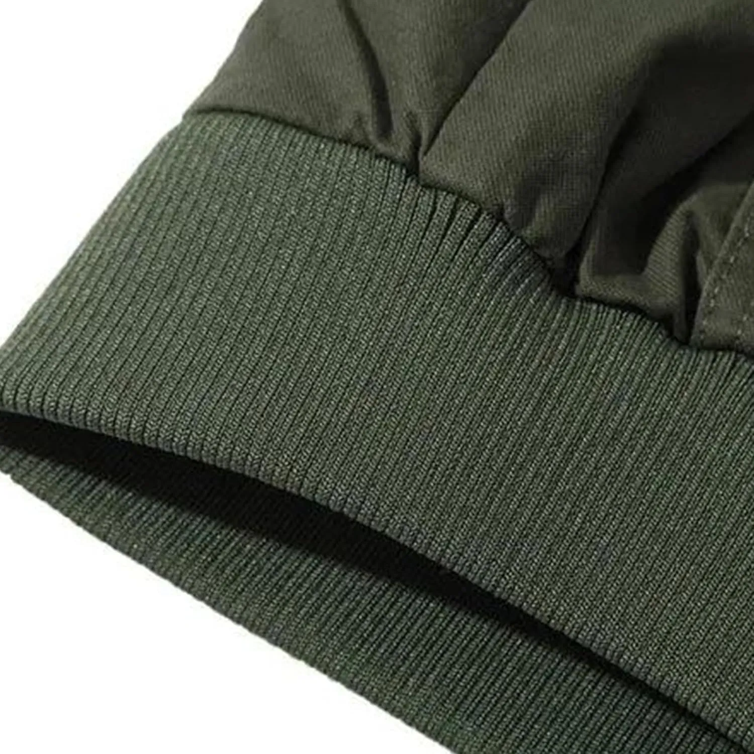 Men's Multi Pockets Cotton Cargo Jackets Zip Front Stand Collar Military Jackets Casual Loose Bomber Jacket