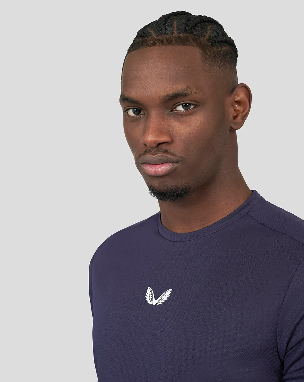 Men's Navy Mesh Mix Cobalt Capsule Tee - Breathable Performance Tee for Active Days