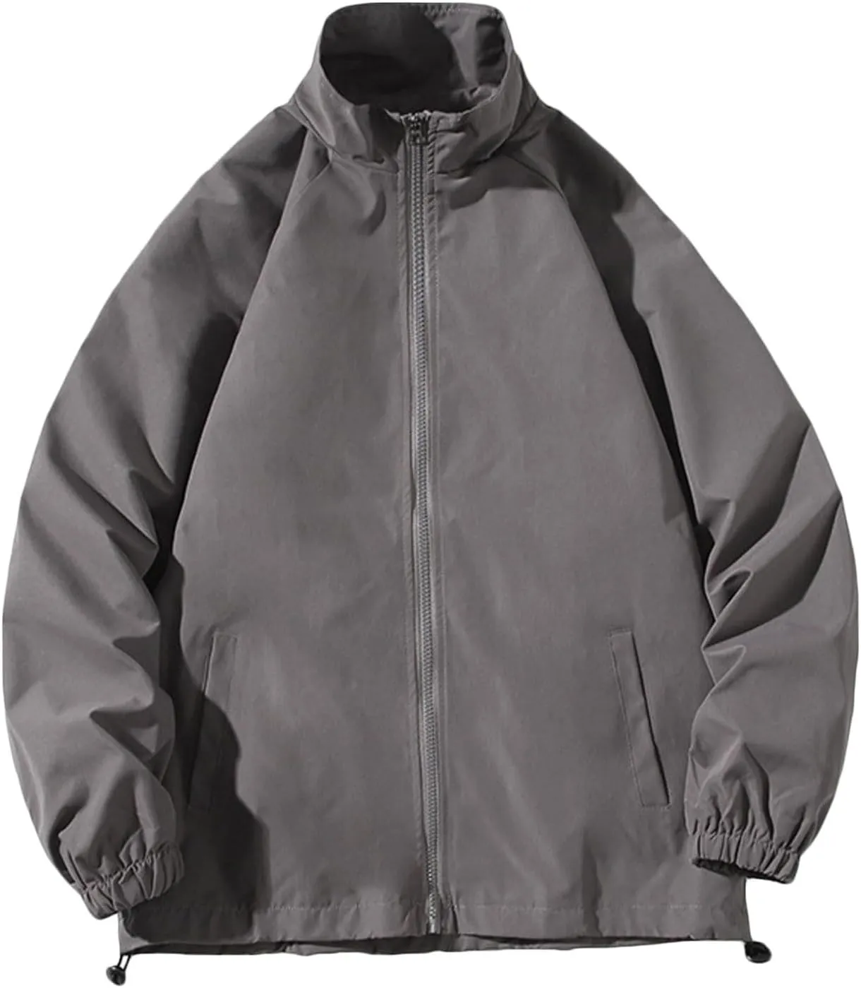 Mens Oversized Rain Jackets Business Casual Jacket Lightweight Waterproof Windbreaker Outdoor Hiking Travel Raincoats