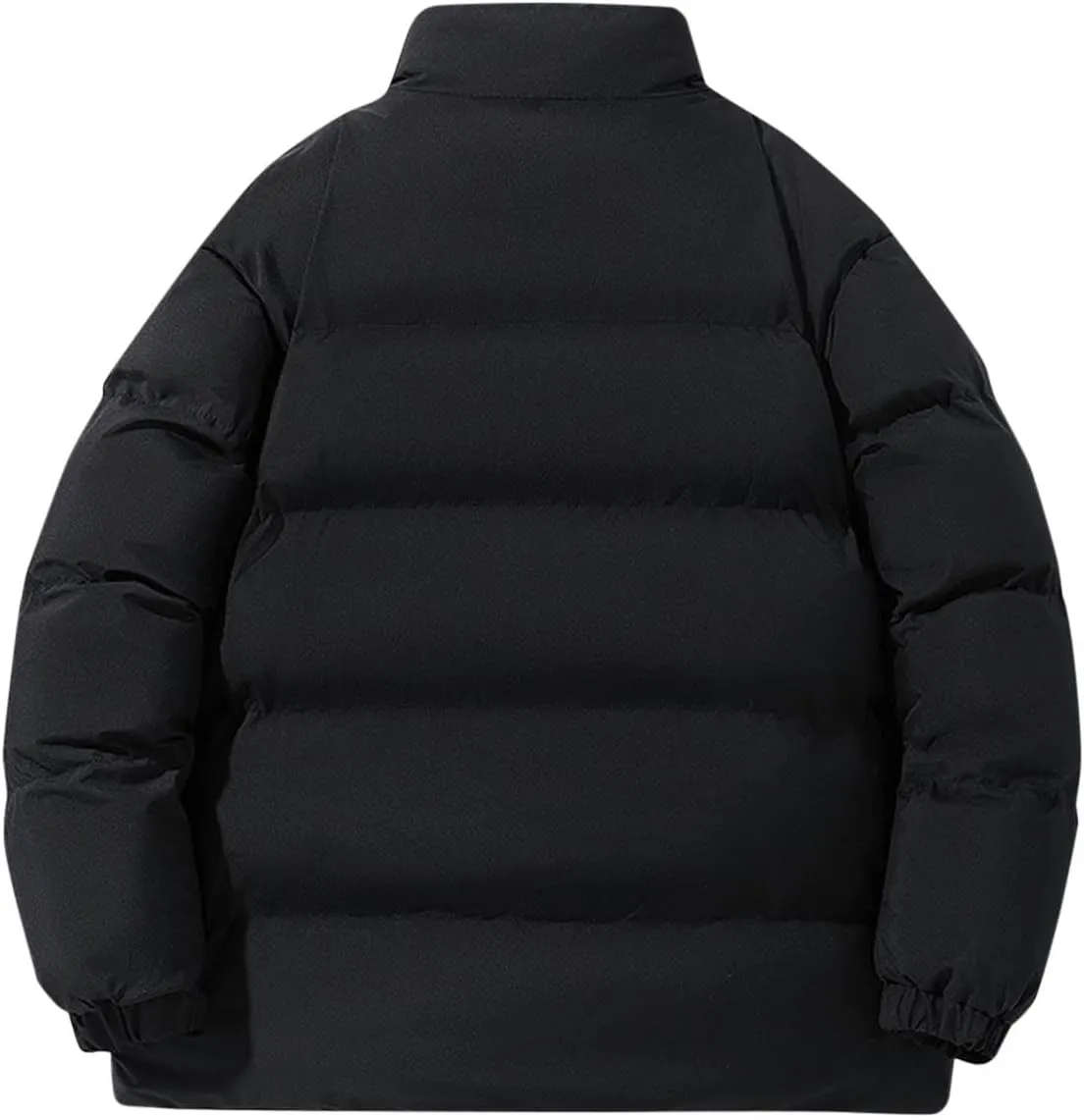 Men's Puffer Jackets Lightweight Warm Windproof Coat Winter Water-Repellent Windbreaker Stand Collar Quilted Jacket