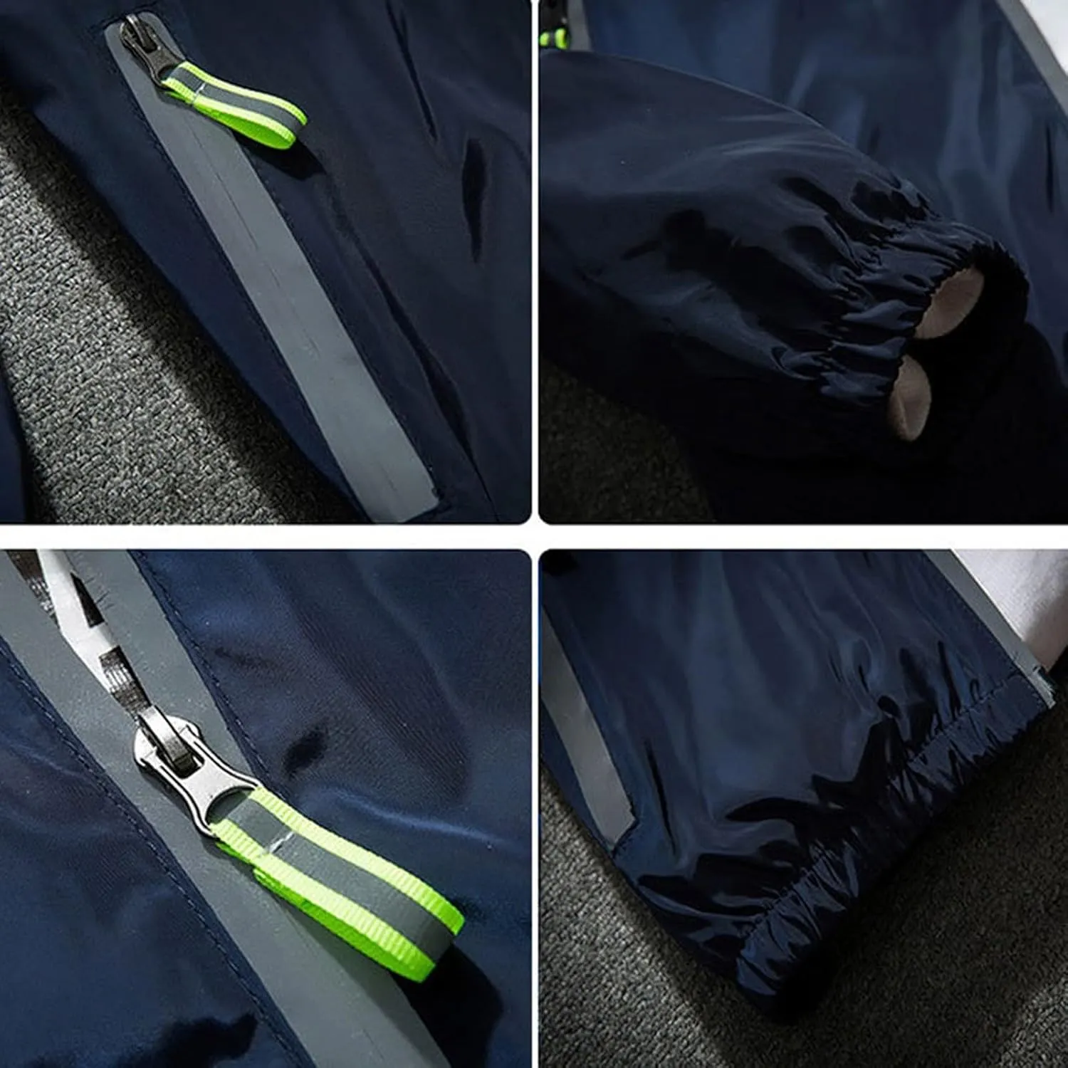 Men's Rain Jacket Casual Zip Up Lightweight Jackets Waterproof Windbreaker Hooded Raincoat for Golf Hiking Travel