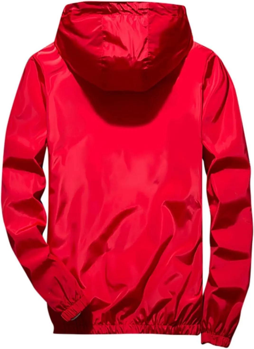 Mens Rain Jacket Waterproof Jackets Casual Zip Up Lightweight Hooded Raincoat with Hood for Daily Casual