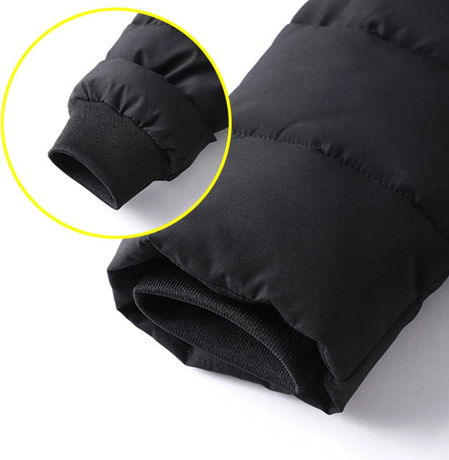 Men's Removable Hood Insulated Puffer Jacket Windproof Warm Padded Down Coats Waterproof Thermal Winter Coats