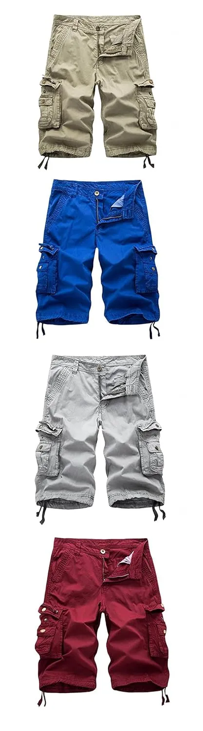 Men's Rugged Flex Relaxed Fit Canvas Cargo Short Lightweight Multi Pocket Casual Short Pants Outdoor Cotton Twil Shorts (38,Grey)