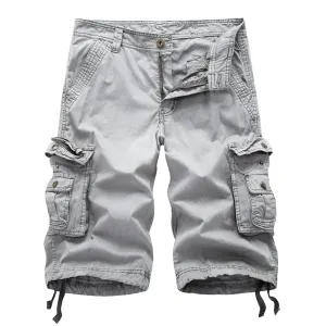 Men's Rugged Flex Relaxed Fit Canvas Cargo Short Lightweight Multi Pocket Casual Short Pants Outdoor Cotton Twil Shorts (38,Grey)
