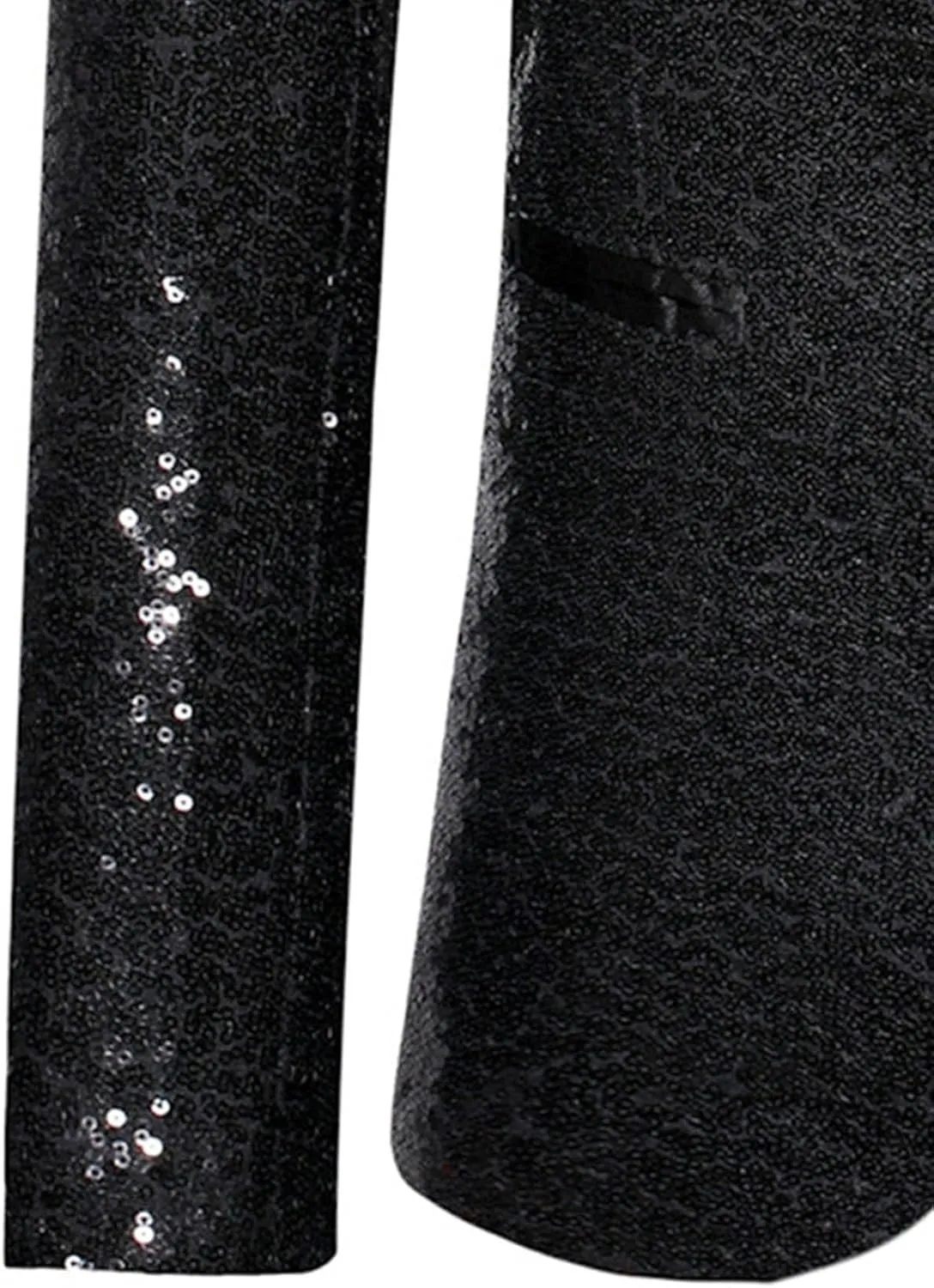 Men's Sequins Suit Jacket Slim Fit Shawl Lapel Blazer Sport Coats 1 Button Tuxedo Jackets for Prom Party Dinner
