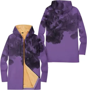Mens Sherpa Lined Hoodie Zip Up Heavyweight Warm Sweatshirt Winter Thick Fleece Hoodies