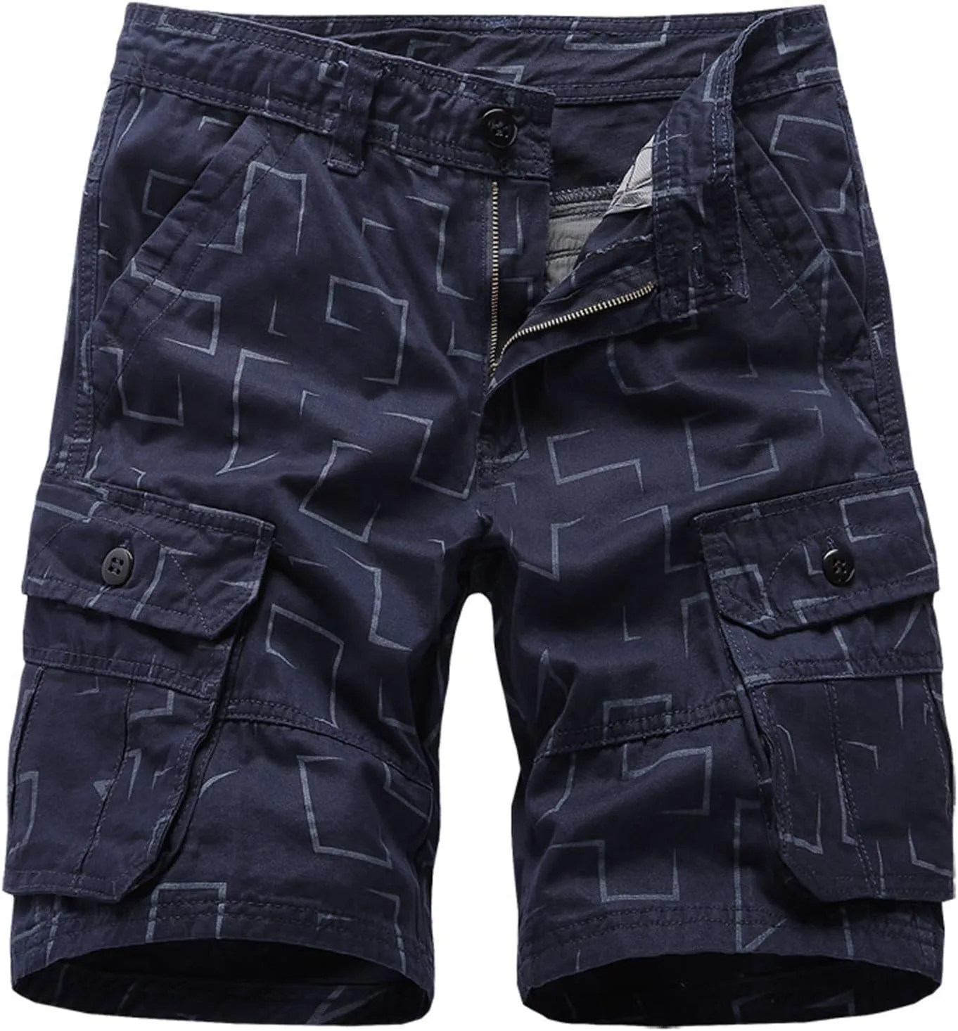 Mens Shorts Cargo Men's Camo Cargo Shorts Relaxed Fit Multi-Pocket Outdoor Camouflage Cargo Hiking Shorts Trousers