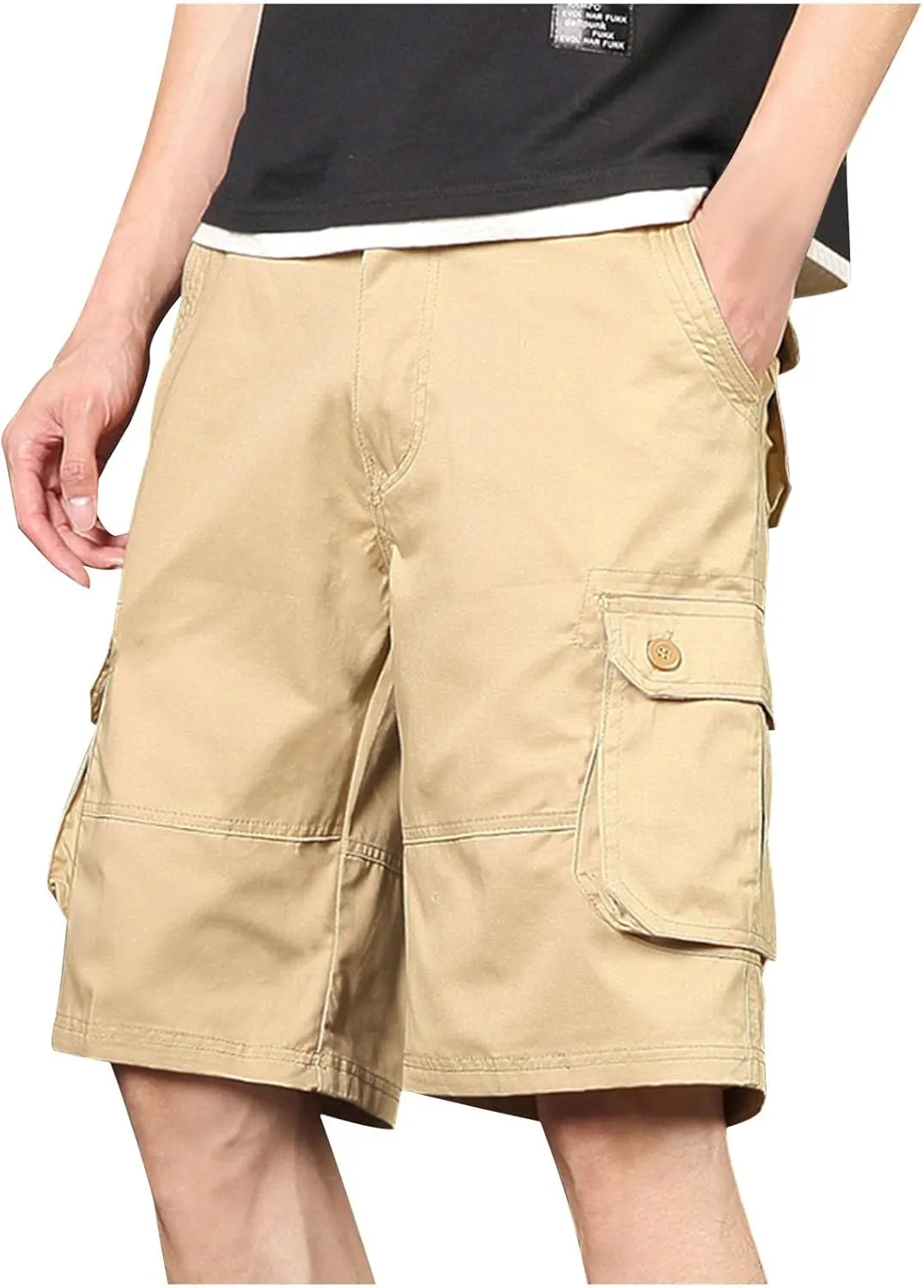 Men's Shorts Casual Cargo Shorts Relaxed Fit Casual Work Shorts Outdoor Hiking Pants with Multi Pockets