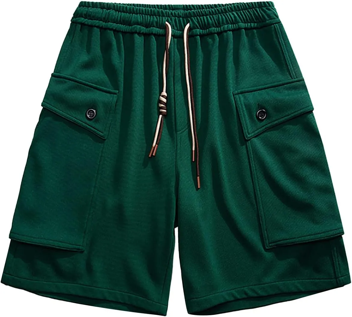 Men's Shorts Casual Cargo Stretch Cargo Shorts Cotton Work Shorts Multi Pocket Casual Comfort Flex Waistband Shorts