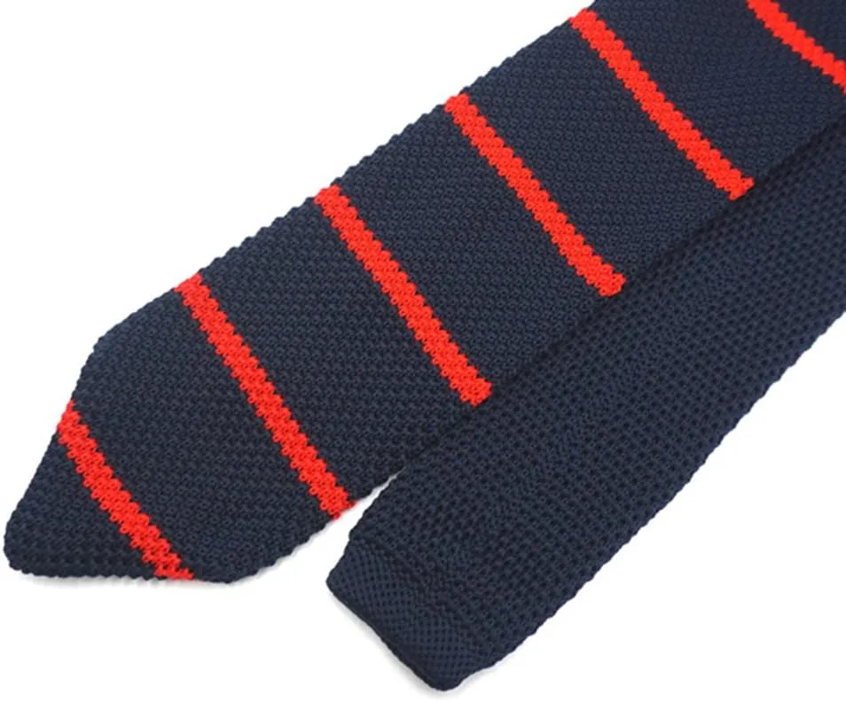 Men's Skinny Knit Tie Vintage Smart Casual Formal Necktie for Groom