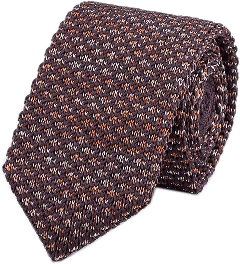Men's Skinny Smart Knit Ties Vintage Casual Formal Basic Designed Neckties 2.4"