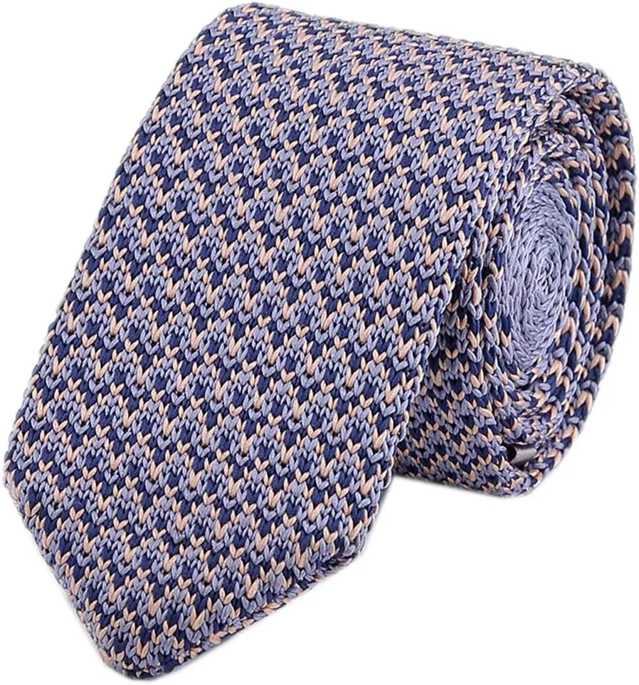 Men's Skinny Smart Knit Ties Vintage Casual Formal Basic Designed Neckties 2.4"