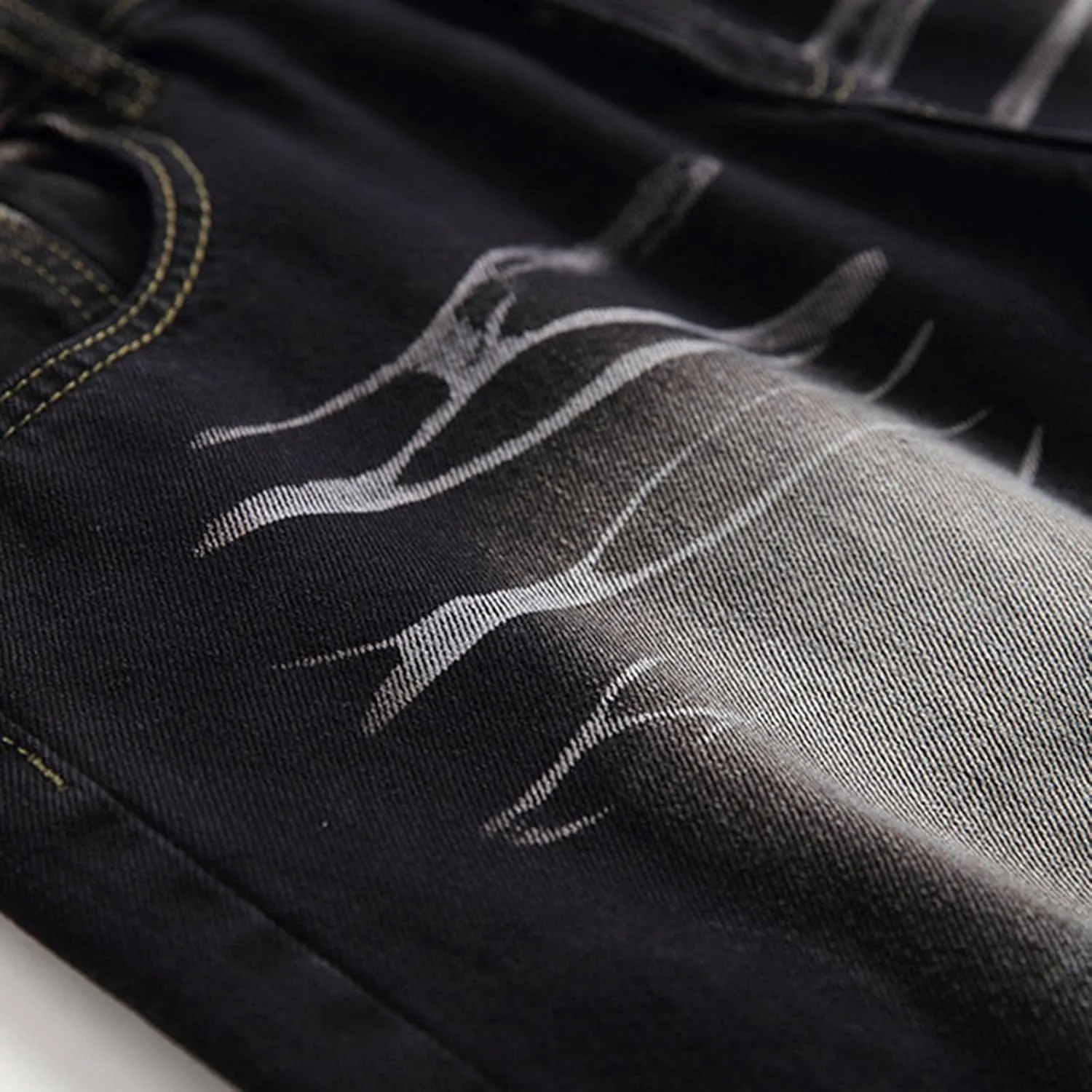 Mens Slim Fit Boot Cut Jeans Jeans Frayed Pants Distressed Rip Trousers Men Jeans Wide Jeans Men Mens