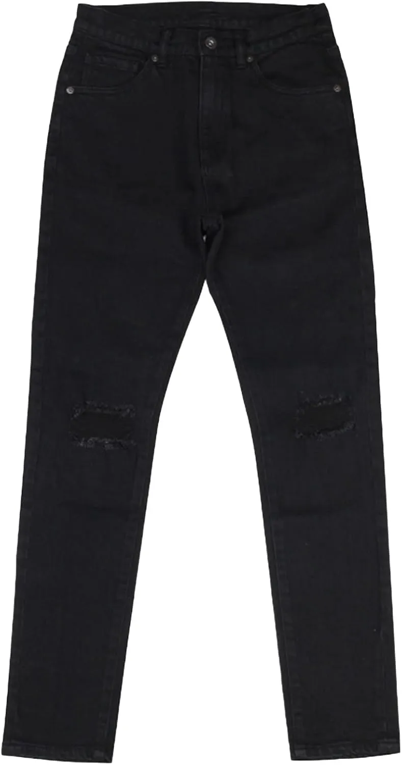 Men's Slim Jeans with Holes in Knees Fit Skinny Tapered Leg Jeans Ripped Jeans Distressed Destroyed Jeans