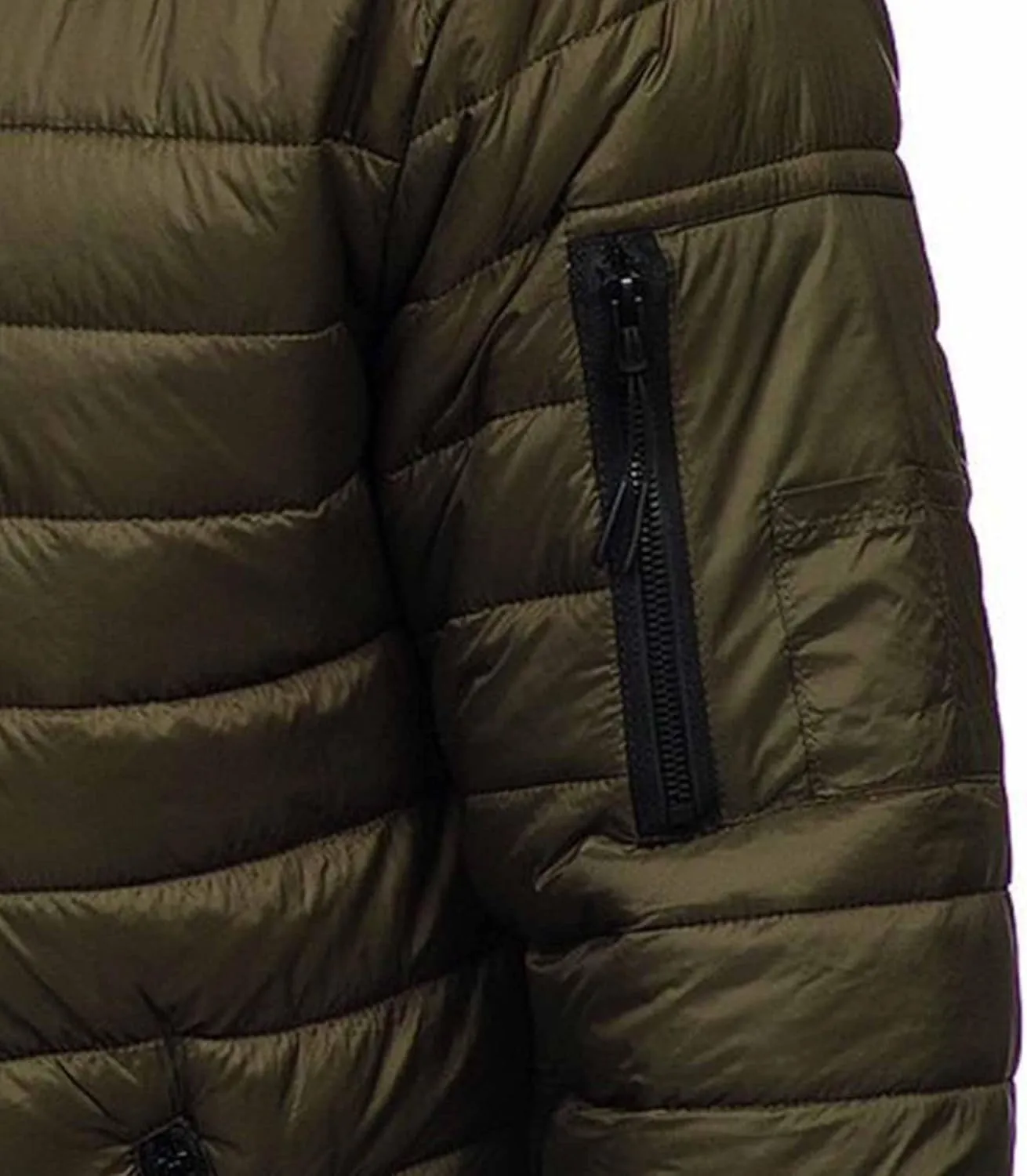 Men's Stand Collar Flight Bomber Jacket Diamond Quilted Lightweight Varsity Jackets Winter Warm Padded Outwear