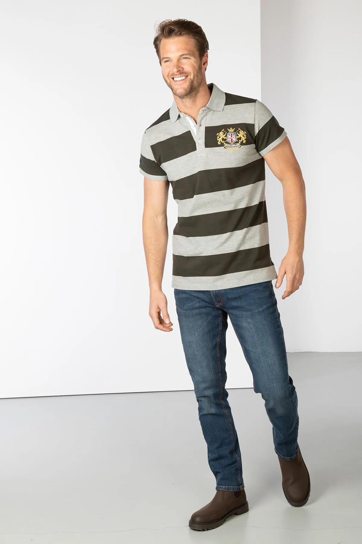 Men's Striped Polo Shirt - Wykeham II