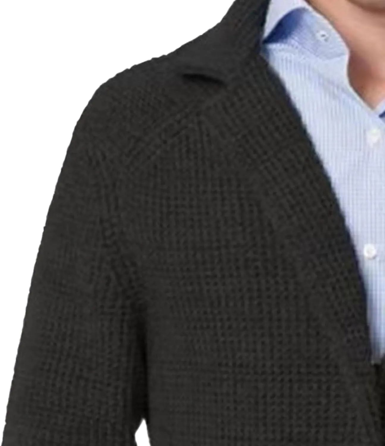 Men's Suit Casual Knitted Jacket Button Lightweight Men Knit Coat Slim Fit Knits Blazer Suit Jackets